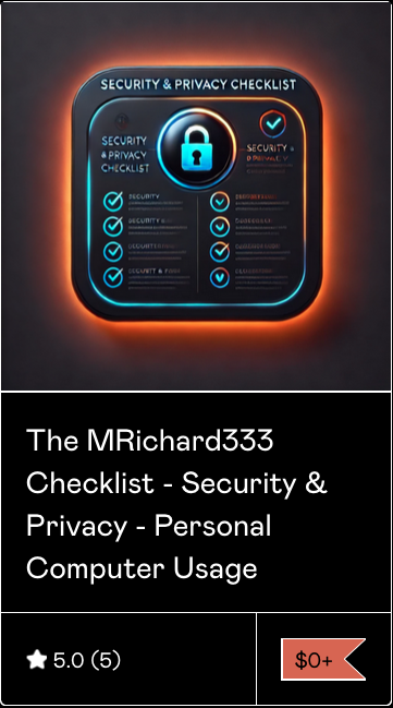 Security and Privacy Checklist