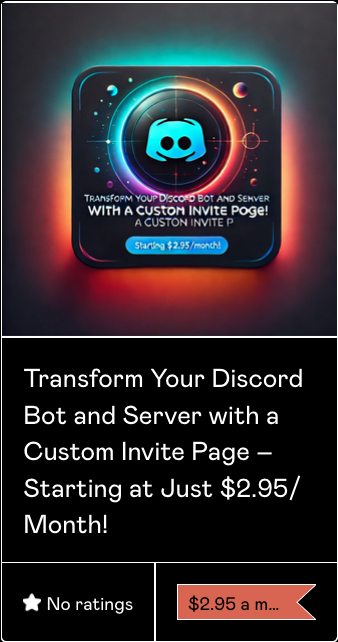 Personalized Discord Bot Page